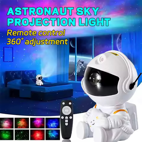 Star Projector Galaxy Night Light Astronaut Space Projector Starry Nebula Ceiling LED Lamp for Bedroom Home Decorative kids gift
