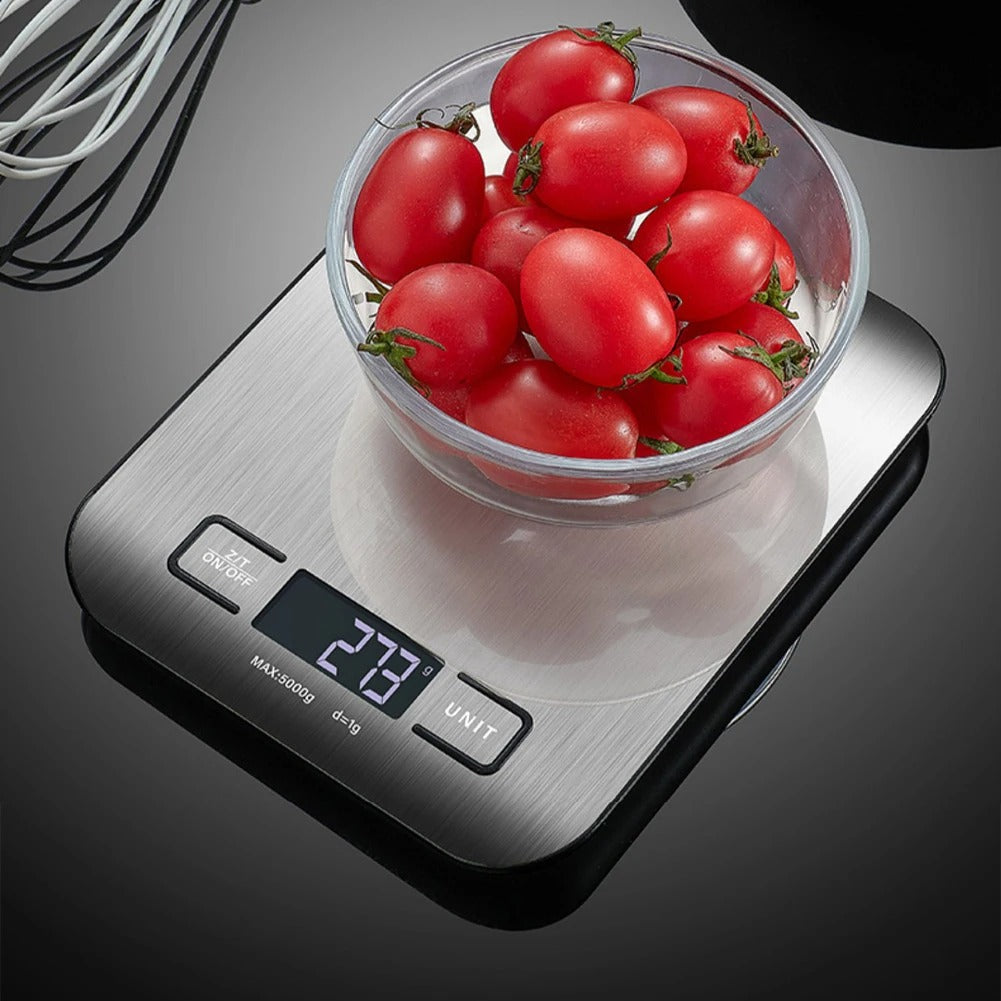 10kg Kitchen Digital Scale USB Charging LCD Display Stainless Steel Electronic Scales Jewelry Food Snacks Weighing Baking Tools
